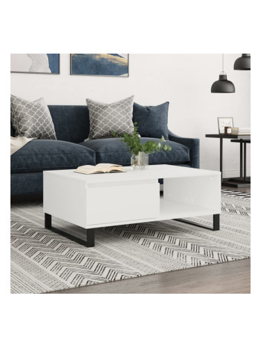 Sonata H Кафе маса, бяла, 90x60x35 см, инженерно дърво