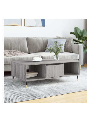 Sonata H Кафе маса, сив сонома, 104x60x35 см, инженерно дърво