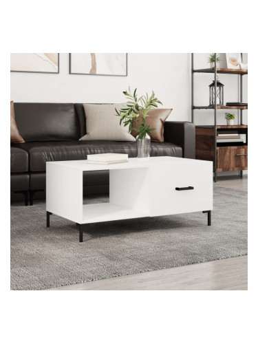 Sonata H Кафе маса, бяла, 90x50x40 см, инженерно дърво