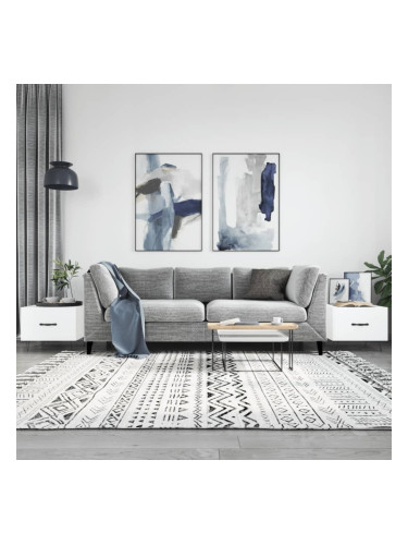 Sonata H Кафе маси, 2 бр, бели, 50x50x40 см, инженерно дърво