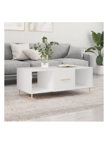 Sonata H Маса за кафе, бяла, 102x50x40 см, инженерно дърво