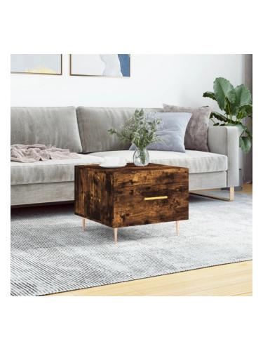 Sonata H Кафе маса, опушен дъб, 50x50x40 см, инженерно дърво