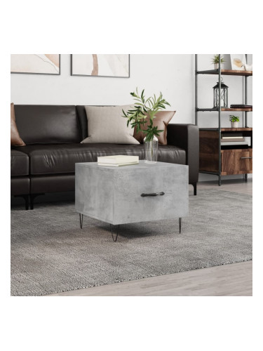 Sonata H Кафе маса, бетонно сива, 50x50x40 см, инженерно дърво