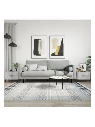 Sonata H Кафе маси, 2 бр, Бетонно сиво, 50x50x40 см, инженерно дърво