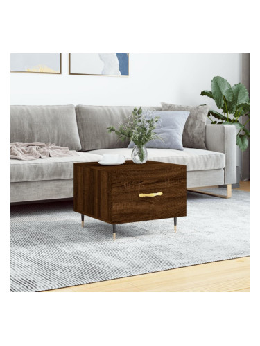 Sonata H Кафе маса, кафяв дъб, 50x50x40 см, инженерно дърво