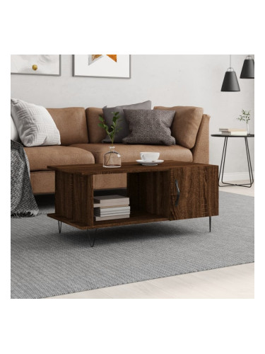 Sonata H Кафе маса, кафяв дъб, 90x50x40 см, инженерно дърво