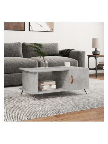 Sonata H Кафе маса, бетонно сива, 90x50x40 см, инженерно дърво