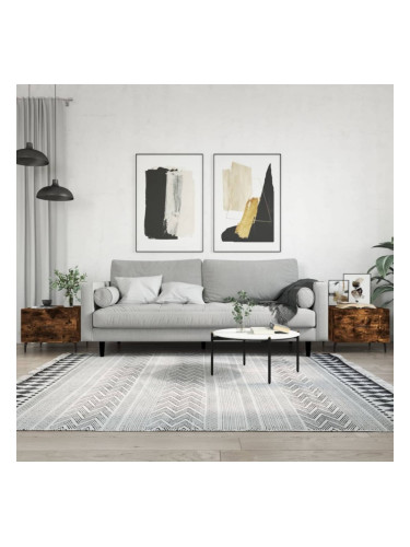 Sonata H Кафе маси, 2 бр, опушен дъб, 50x50x40 см, инженерно дърво