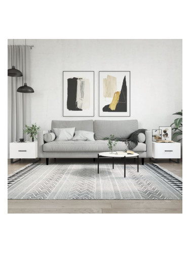 Sonata H Кафе маси, 2 бр, бели, 50x50x40 см, инженерно дърво