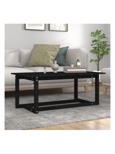 Sonata H Кафе маса, черна, 110x55x45 см, борово дърво масив