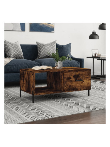 Sonata H Кафе маса, опушен дъб, 90x50x40 см, инженерно дърво