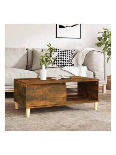 Sonata H Кафе маса, опушен дъб, 90x50x36,5 см, инженерно дърво