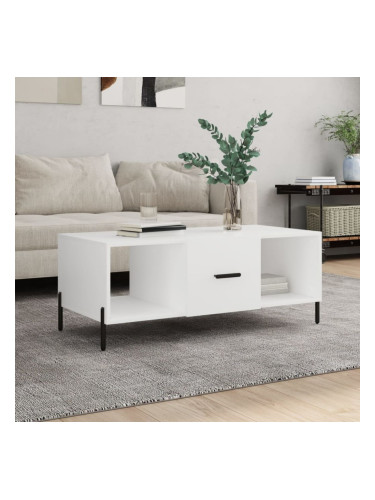 Sonata H Маса за кафе, бяла, 102x50x40 см, инженерно дърво