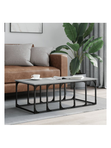 Sonata H Кафе маса, сив сонома, 100x50x35,5 см, инженерно дърво