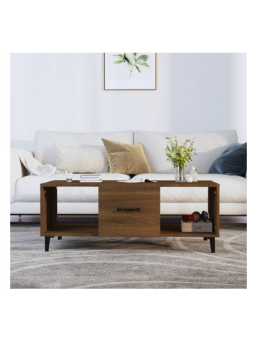 Sonata H Кафе маса, кафяв дъб, 102x50x40 см, инженерно дърво