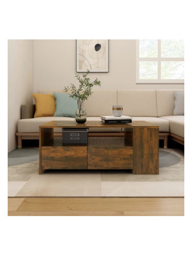 Sonata H Кафе маса, опушен дъб, 102x55x42 см, инженерно дърво