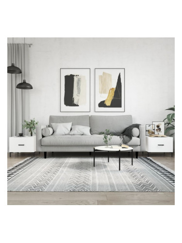 Sonata H Кафе маси, 2 бр, бели, 50x50x40 см, инженерно дърво