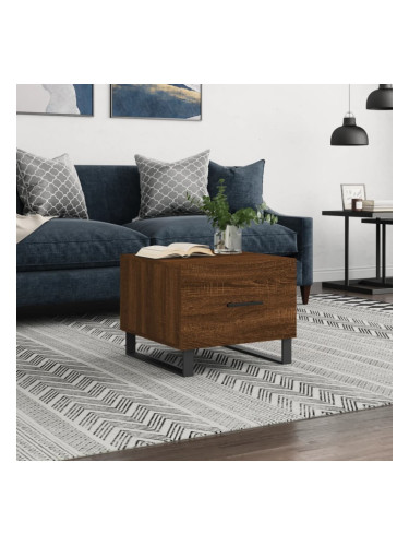 Sonata H Кафе маса, кафяв дъб, 50x50x40 см, инженерно дърво