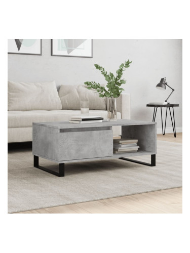 Sonata H Маса за кафе, бетонно сива, 90x50x36,5 см, инженерно дърво