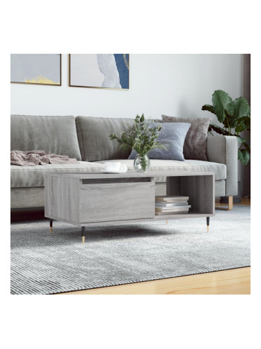 Sonata H Кафе маса, сив сонома, 90x50x36,5 см, инженерно дърво