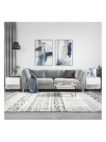 Sonata H Маси за кафе, 2 бр, бял гланц, 50x46x50 см, инженерно дърво