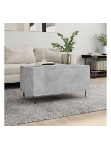 Sonata H Кафе маса, бетонно сива, 90x44,5x45 см, инженерно дърво