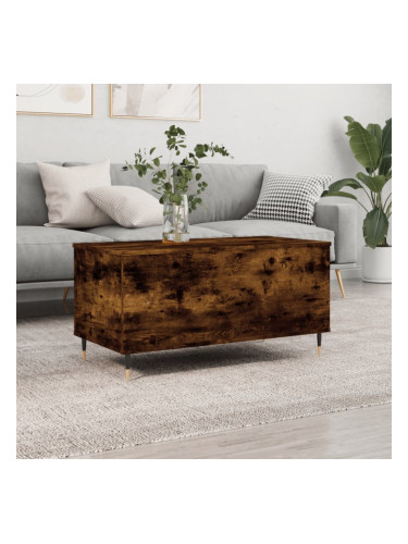 Sonata H Кафе маса, опушен дъб, 90x44,5x45 см, инженерно дърво