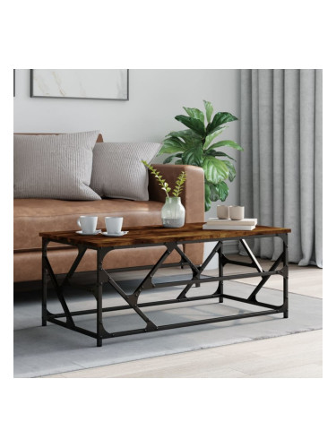 Sonata H Кафе маса, опушен дъб, 100x50x40 см, инженерно дърво