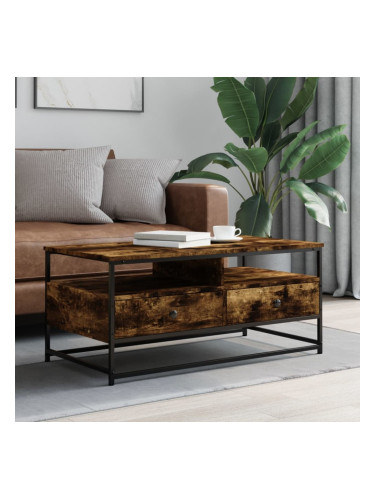 Sonata H Кафе маса, опушен дъб, 100x51x45 см, инженерно дърво