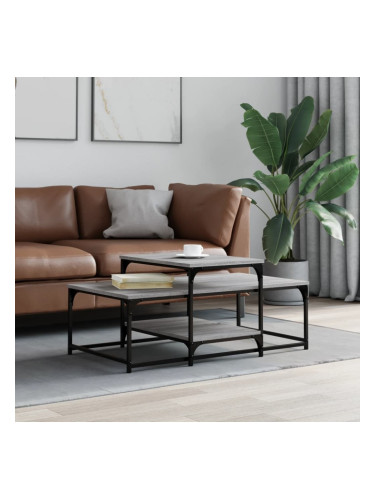 Sonata H Кафе маса, сив сонома, 102x60x45 см, инженерно дърво