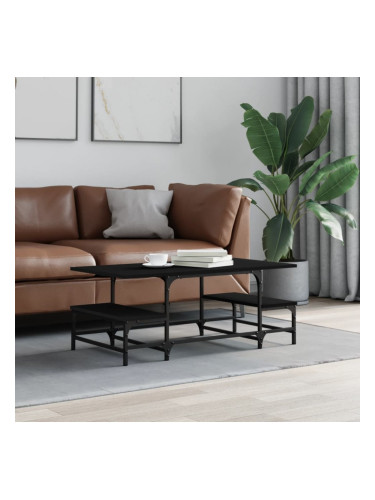 Sonata H Кафе маса, черна, 100x50,5x40 см, инженерно дърво