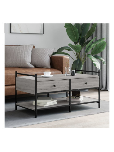 Sonata H Кафе маса, сив сонома, 99x50x50 см, инженерно дърво