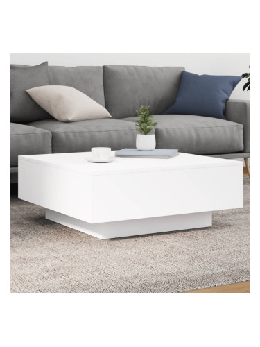 Sonata H Маса за кафе, бяла, 80x80x31 см, инженерно дърво