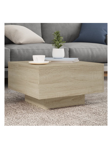 Sonata H Кафе маса, дъб сонома, 55x55x31 см, инженерно дърво