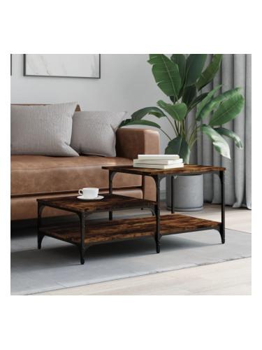 Sonata H Кафе маса, опушен дъб, 100x50,5x45 см, инженерно дърво