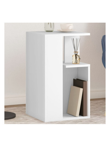 Sonata H Странична маса, бяла, 35x35x60 см, инженерно дърво