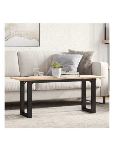 Sonata H Кафе маса О-образна рамка 110x40x45 см бор масив и чугун