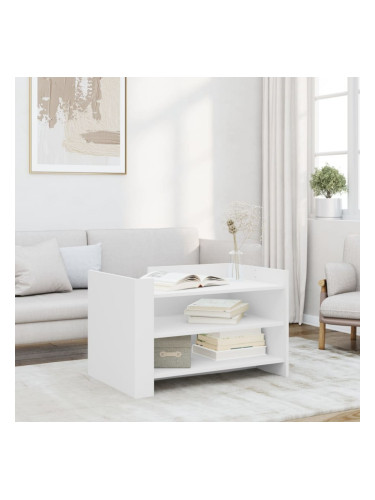 Sonata H Маса за кафе, бяла, 80x50x50 см, инженерно дърво