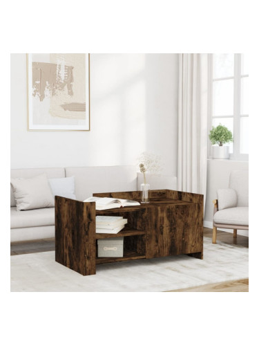 Sonata H Кафе маса, опушен дъб, 100x50x50 см, инженерно дърво