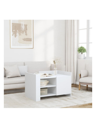 Sonata H Маса за кафе, бяла, 80x50x50 см, инженерно дърво