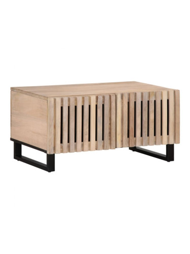 Sonata H Маса за кафе, бяла, 80x51x40 см, масивно мангово дърво