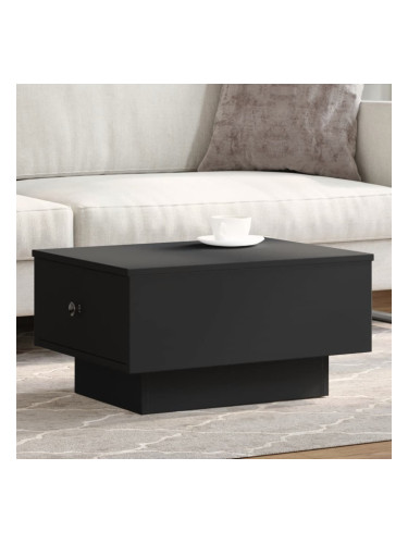 Sonata H Кафе маса, черна, 60x45x31 см, инженерно дърво