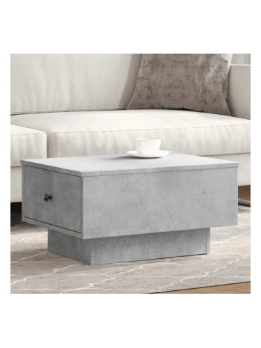 Sonata H Маса за кафе, бетонно сива, 60x45x31 см, инженерно дърво