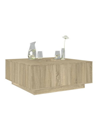 Sonata H Кафе маса, дъб сонома, 100x100x40 см, инженерно дърво