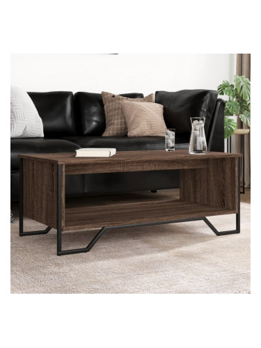 Sonata H Кафе маса, кафяв дъб, 100x51x40 см, инженерно дърво