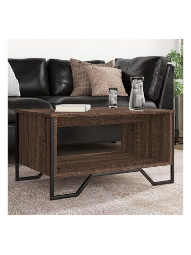 Sonata H Маса за кафе, кафяв дъб, 75x51x40 см, инженерно дърво