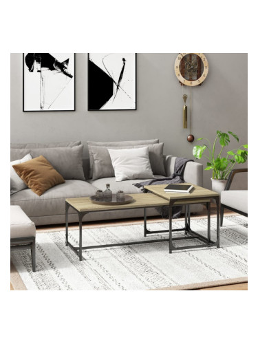 Sonata H Кафе маси, 2 бр, дъб сонома, инженерно дърво