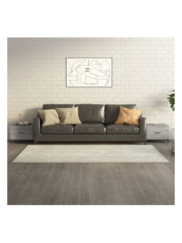 Sonata H Кафе маси с метални крака 2 бр сив сонома 50x50x40 см