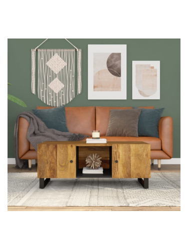 Sonata H Маса за кафе, 100x54x40 см, манго масив и инженерно дърво