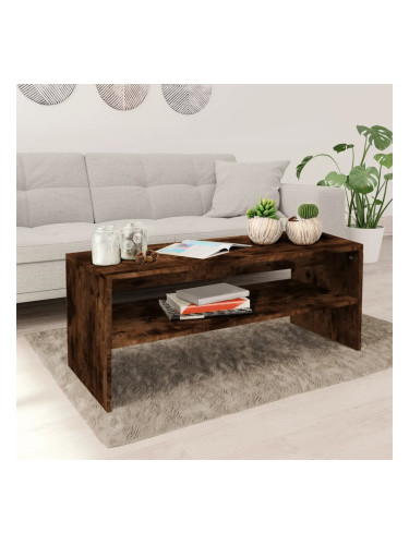 Sonata H Кафе маса, опушен дъб, 100x40x40 см, инженерно дърво